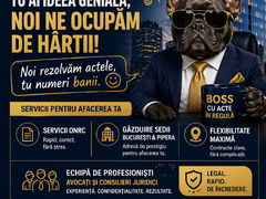 Infiintari firme. Modificari ONRC. Gazduire sediu social Bucuresti